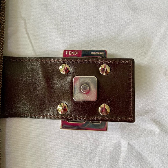 FENDI Zucca Shoulder Bag Cross Body Bag Canvas Leather - Picture 6 of 7